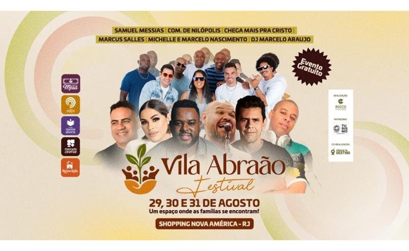 Vila Abraão Festival reúne grandes nomes da música gospel no Shopping Nova América